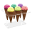 1Pcs Cone Holder, Clear Acrylic Ice Cream Cone Holder, (6 Holes) 6