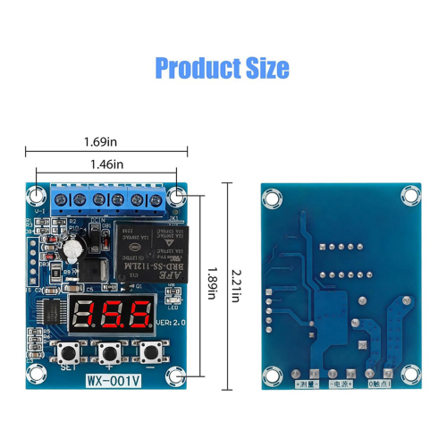 1PCS Low Voltage Cutoff, Battery Voltage Monitor Module DC 12V 2