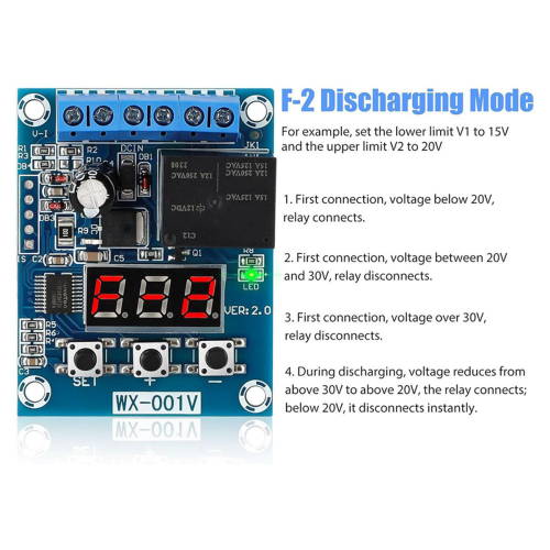 1PCS Low Voltage Cutoff, Battery Voltage Monitor Module DC 12V 1