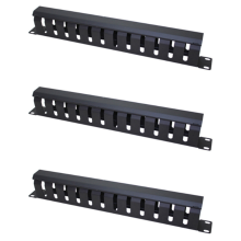 1U 19 Inch Server Rack,12 Slot Finger Duct Wire Organizer With Cover