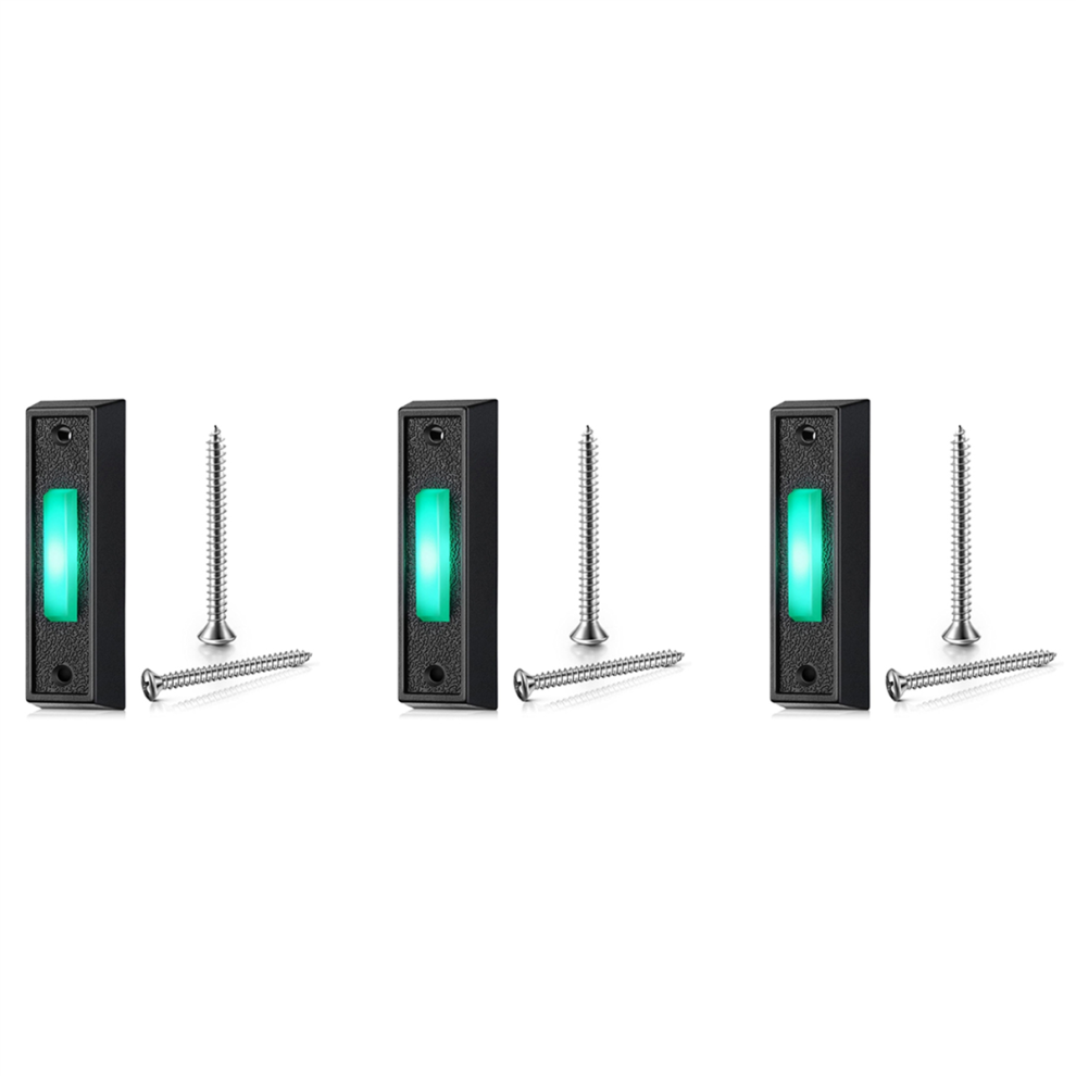 1Pcs Wired Doorbell Button With Led Light, Replacement Of Doorbell 4713408165351