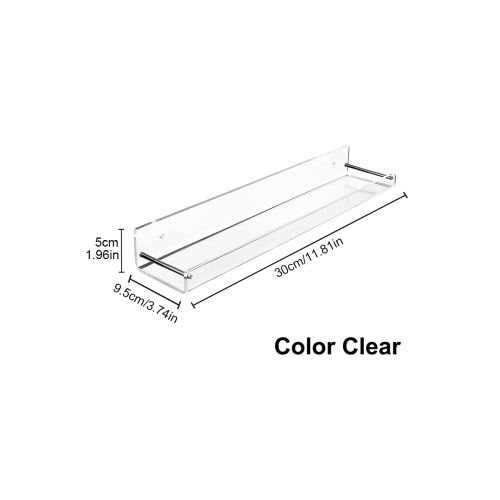 2 Pack Acrylic Floating Shelves, 15x 3.25inch , Bathroom for Office 2