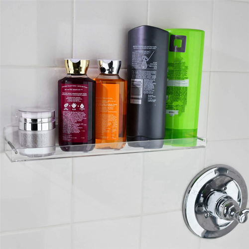 2 Pack Acrylic Floating Shelves, 15x 3.25inch , Bathroom for Office 1