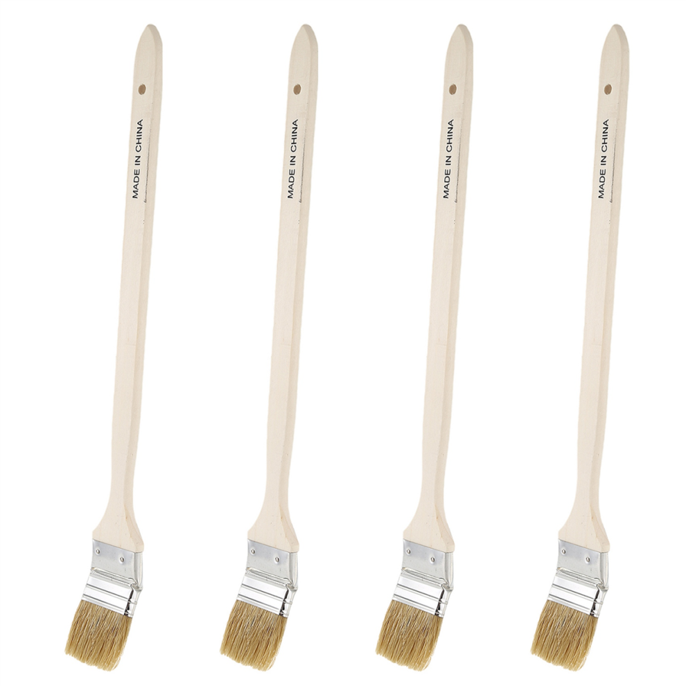 2 Inch Wide Wooden Handle Metal Ferrule Faux Bristle Head Brush 4713272676038