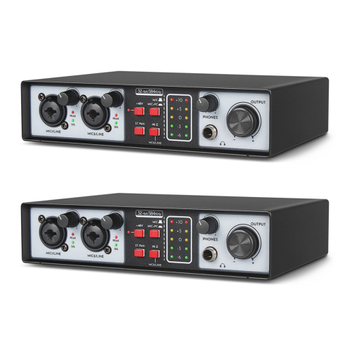 2 in 2 Out USB Audio Interface Recording Sound Card 32Bit/384KHZ 2