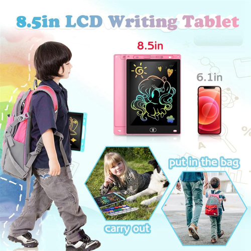 2-pack LCD-schrijftablet voor kinderen - Kleutertekentablet 8,5 inch 1