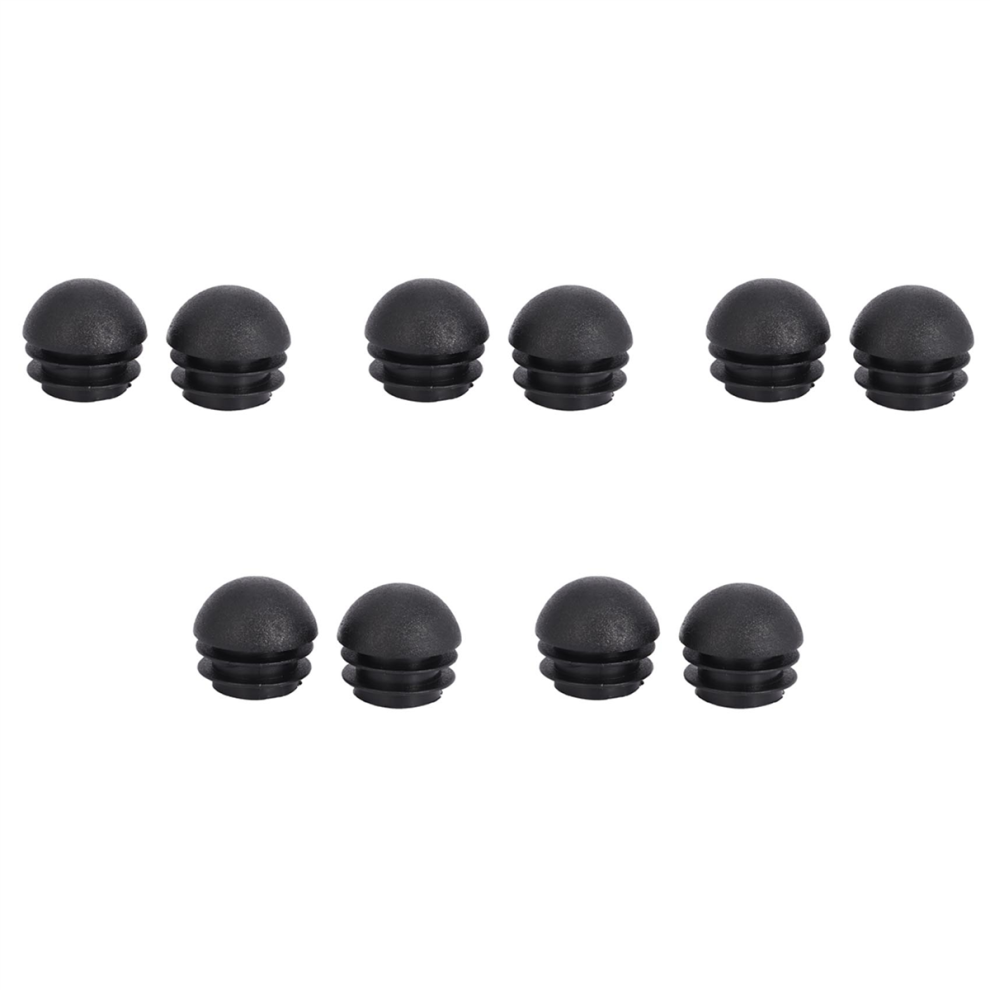 2 Pcs 25Mm Dia Plastic Round Tube Inserts End Blanking Caps Black 4713272681933