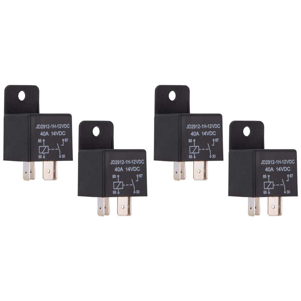 2 Packs Of Relays 4-Pin 12V 40A Relay Kit Spst Model: Jd2912-1H-12Vdc 4713272680110