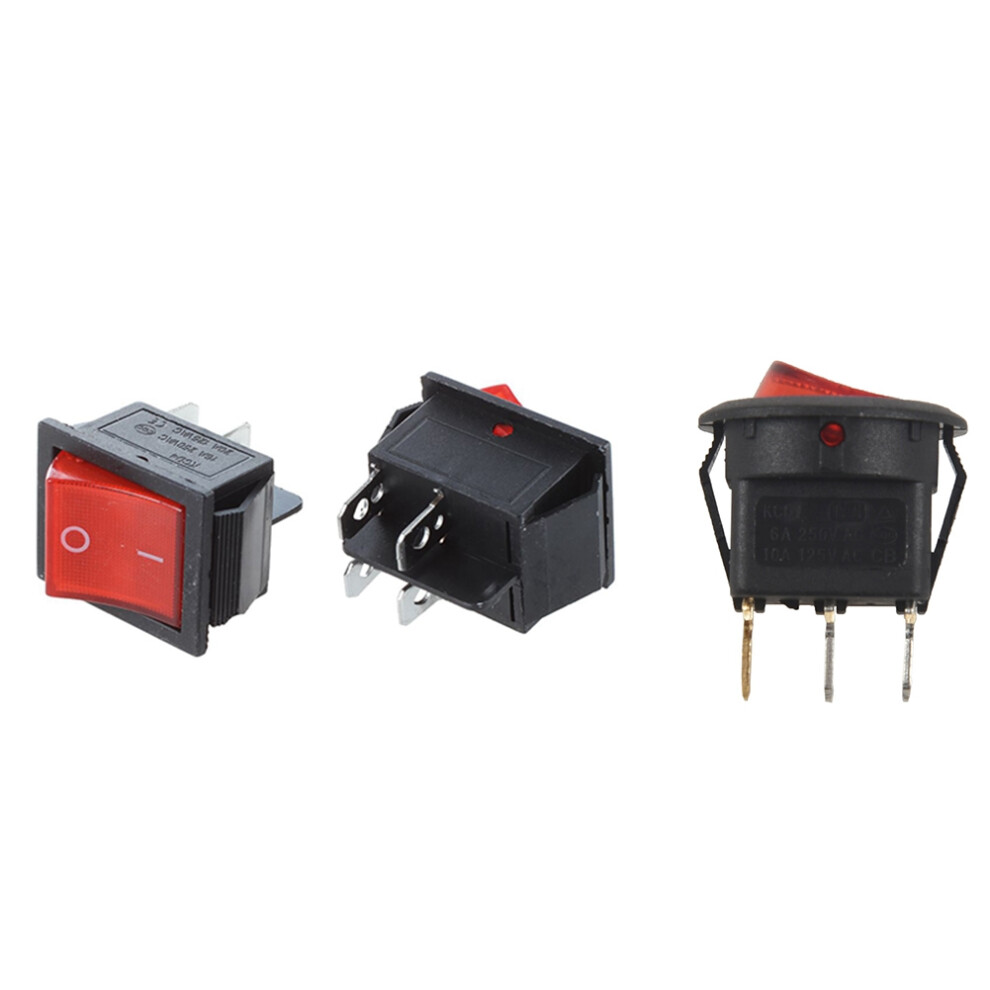 2 Pcs Kcd4 Dpst On-Off 4 Pin Rocker Boat Switch 15A/20A Ac 250V/125V 4713272665919