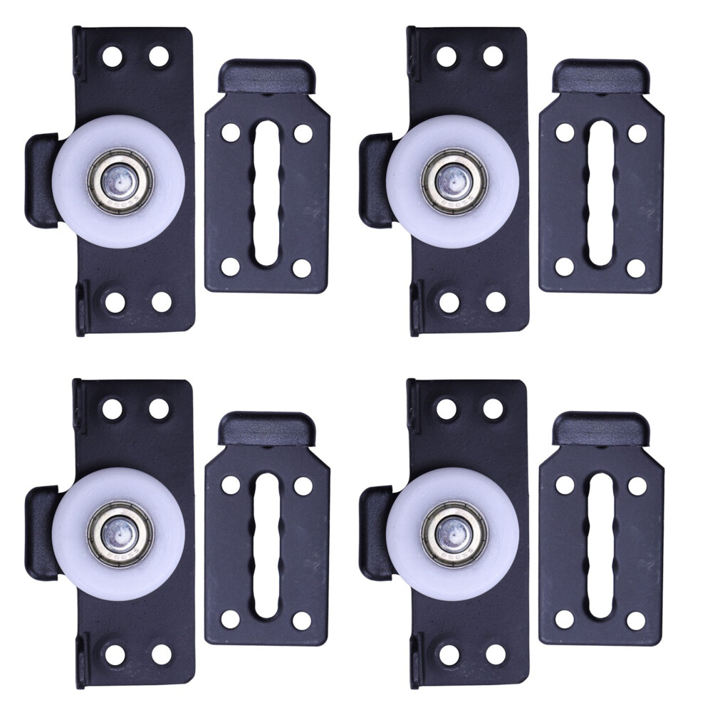2 Pcs Sliding Door Wardrobe Pulleys Small Hanging Wheels Silent 4713272668019