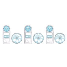 2 Pcs Multifunctional Geometric Ruler Plastic Circle Drawing Tool