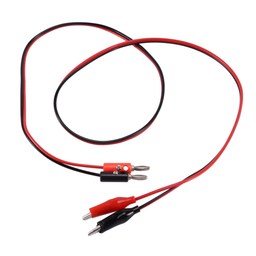 2 Pcs Red Black Banana Plugs to Alligator Clips Probe Test Cable 1M 2