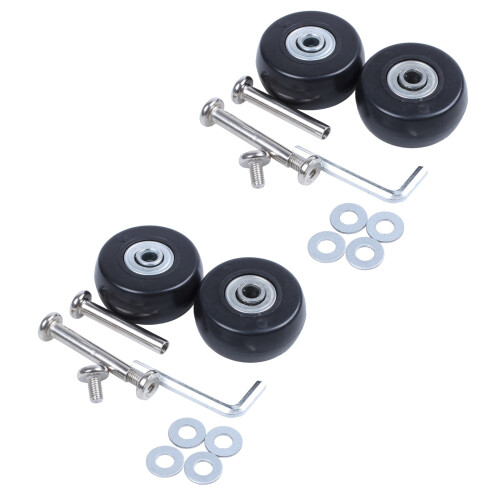 2 Sätze Ersatzräder/Achsen für Koffer, Außendurchmesser 40 mm
