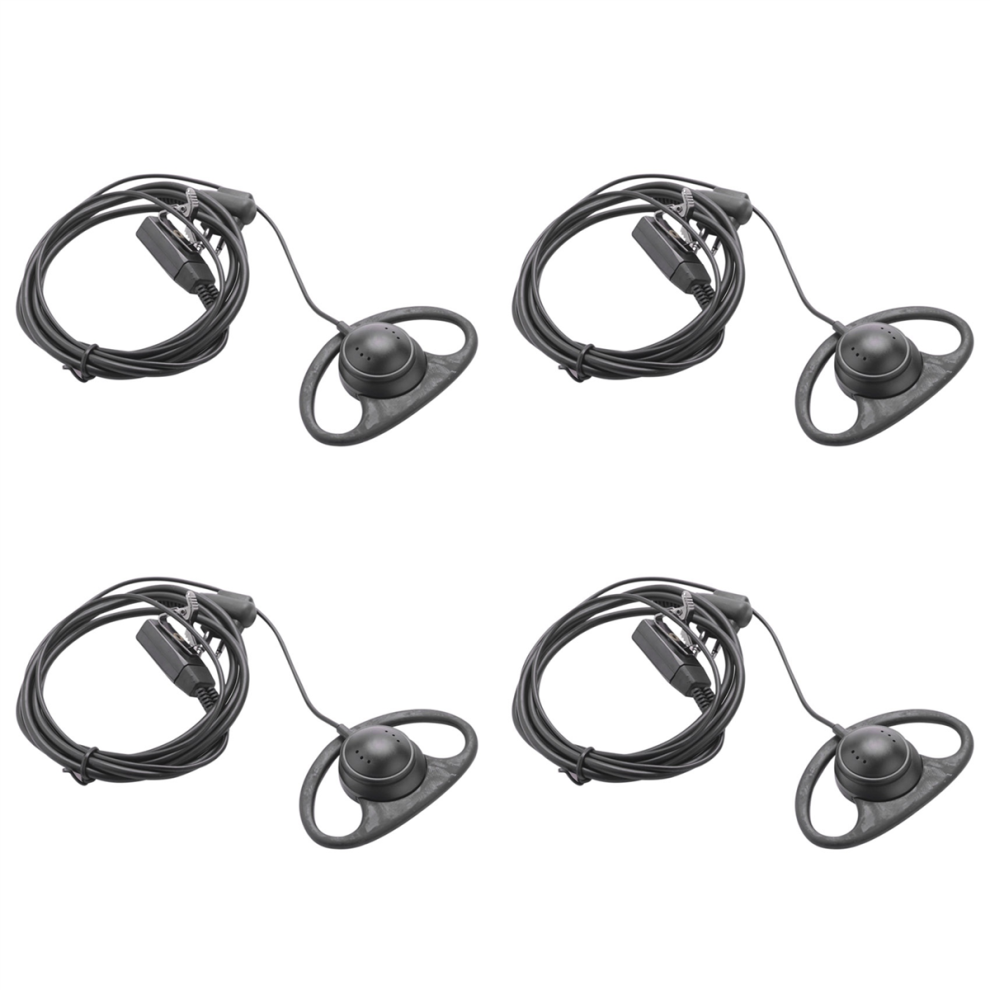 2 Pin Advanced D Shape Clip-Ear Ptt Headset Earpiece Mic For 4713272670210