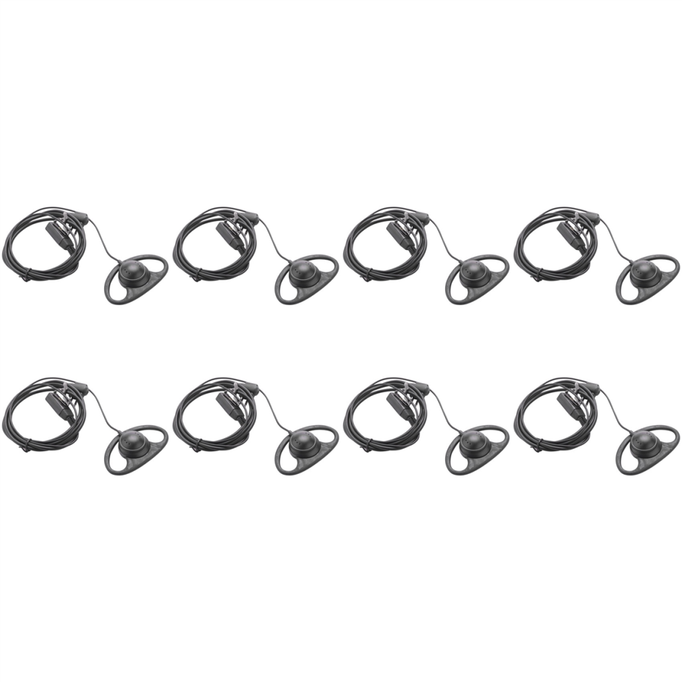 2 Pin Advanced D Shape Clip-Ear Ptt Headset Earpiece Mic 4713272670197