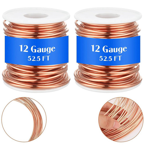 2 Rolls Soft Copper Wire Solid Bare Bendable Wire for Electroculture 1