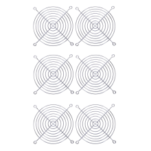 2 x Metal Wire Finger Guard Grill for 120 x 120mm Computer Case Fan