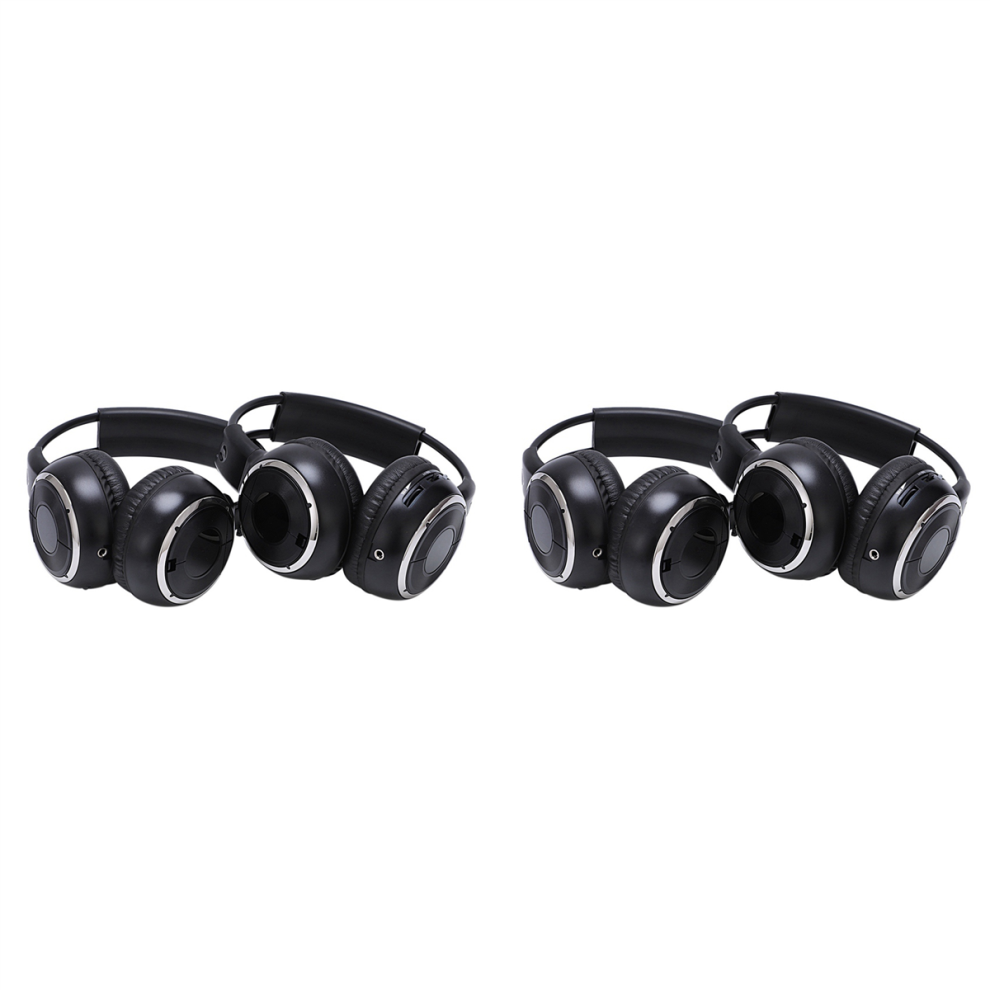 2 X Double Infrared Stereo Wireless Headphone Headset Ir Black 4713272694261