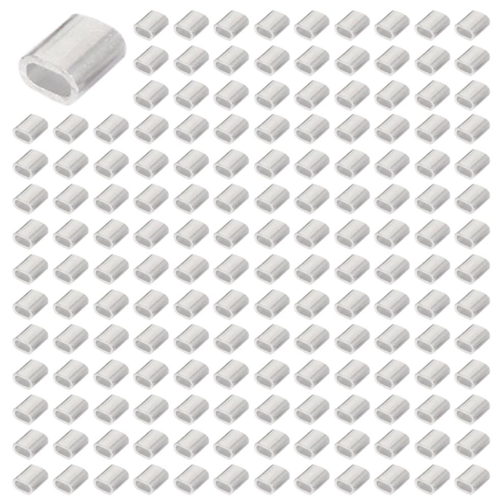 2.5Mm Single Hole Wire Rope Aluminum Sleeves Clip Cable Crimps 100Pcs 4713272697002