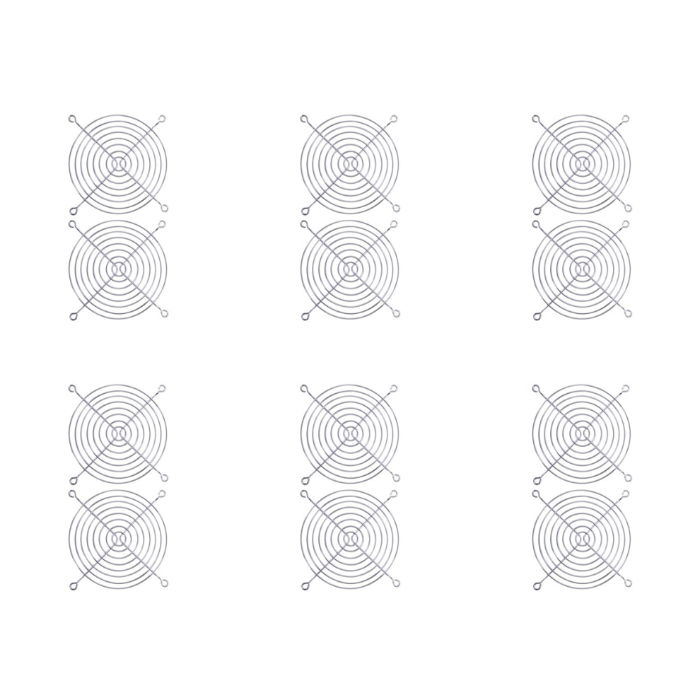 2 X Metal Wire Finger Guard Grill For 120 X 120Mm Computer Case Fan Silver 4713272694704