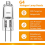 20 Pcs G4 Halogen Bulbs,20W 12V Halogen Light Bulbs 2