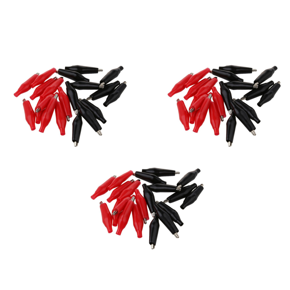 20 Pcs Black Soft Plastic Coated Testing Probe Alligator Test Clip 4713272600163