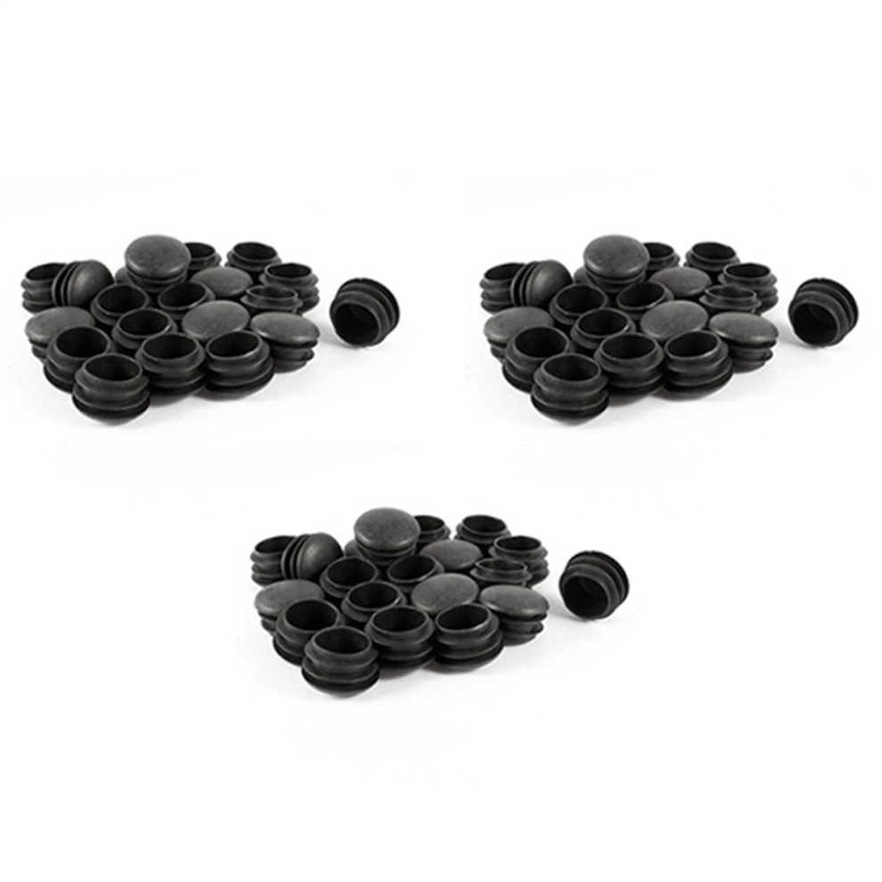 20 Pcs Black Plastic 25Mm Dia Blanking End Caps Round Tube Insert 4713272600071