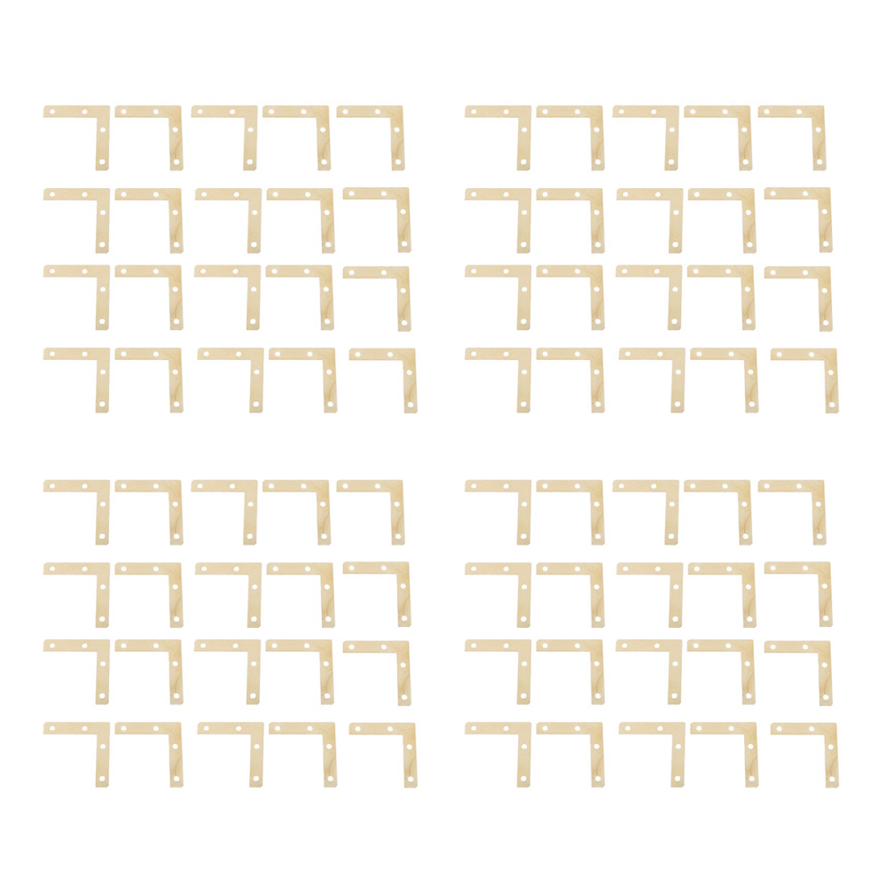20 Pcs 51Mm Flat Corner Right 90Âº Angle Repair Plate Fixing Bracket 4713272699358