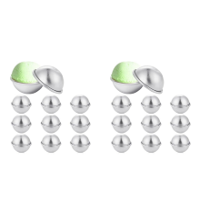 20 Pieces 10 Set DIY Metal Bath Ball Mold 5.5X2.5cm