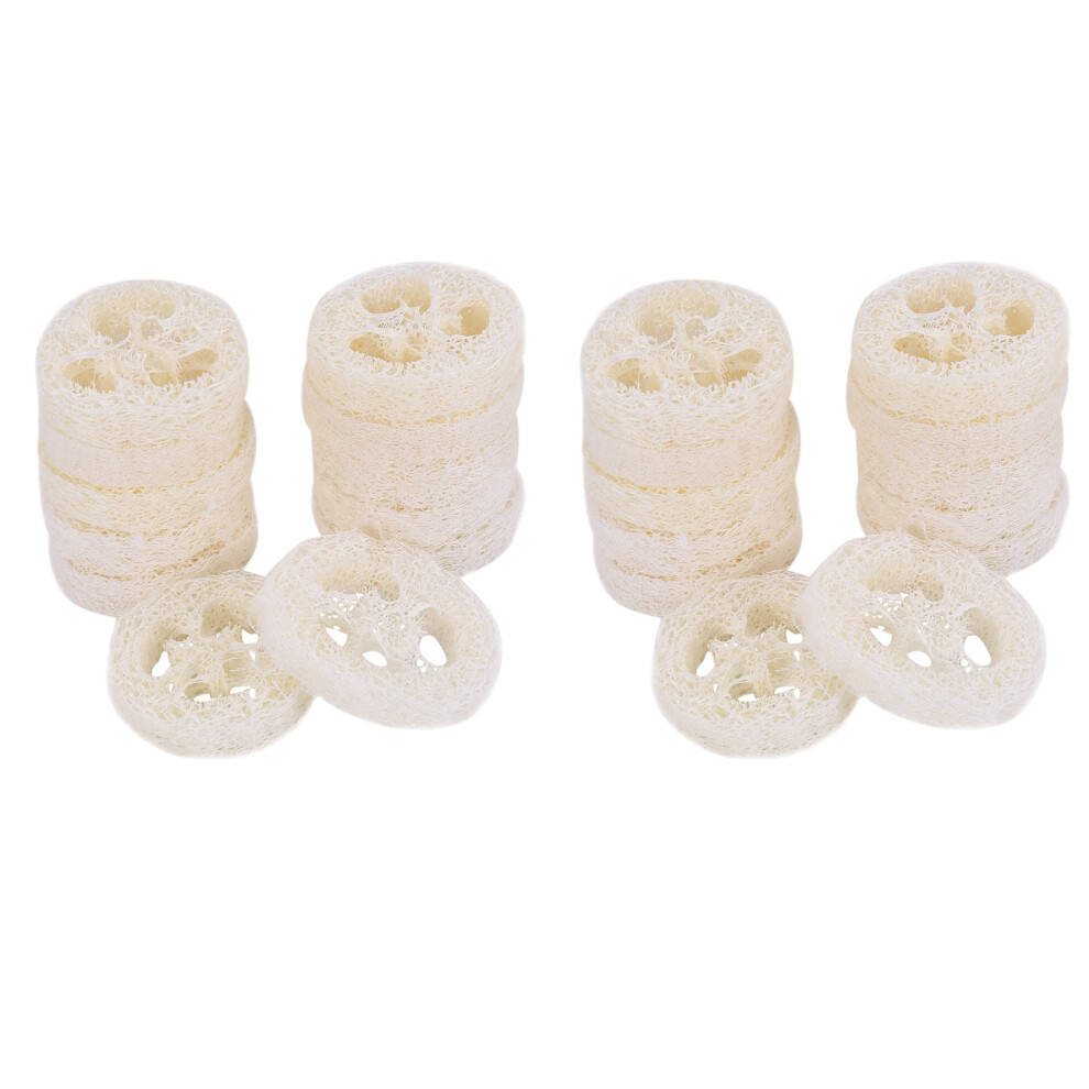 200 Pieces of 4-6 cm Diameter Loofah Slices DIY Sponge Washer