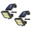 2000 Lumen 160 LEDs Solar Wall Lights IP65 Waterproof Wired Motion 2