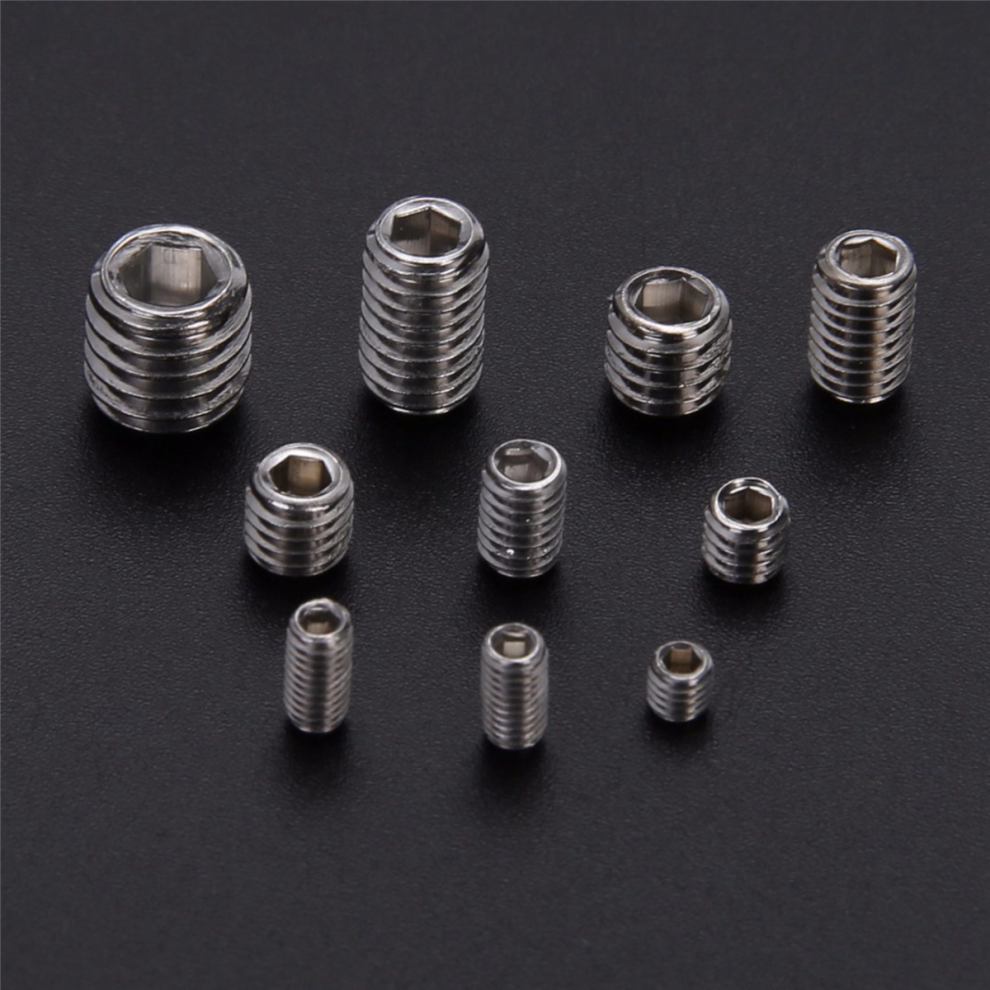 200Pcs Grub Screws Hex Socket Screw Assortment Kit Set M3//M5/M6/M8 4713272687850