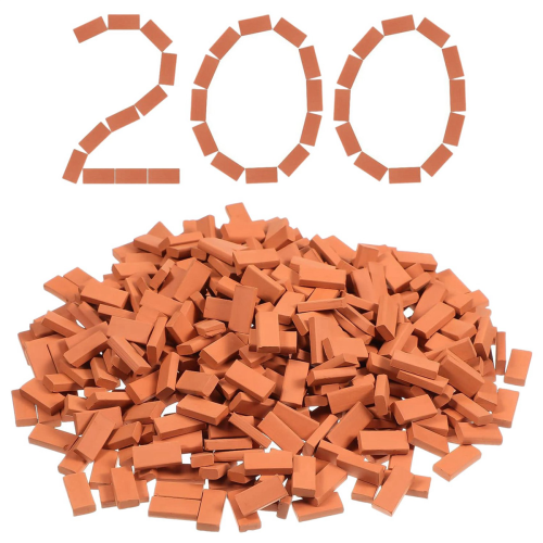 200 Pcs Mini Bricks for Landscaping Miniature Garden Parts,1/35 Scale 1