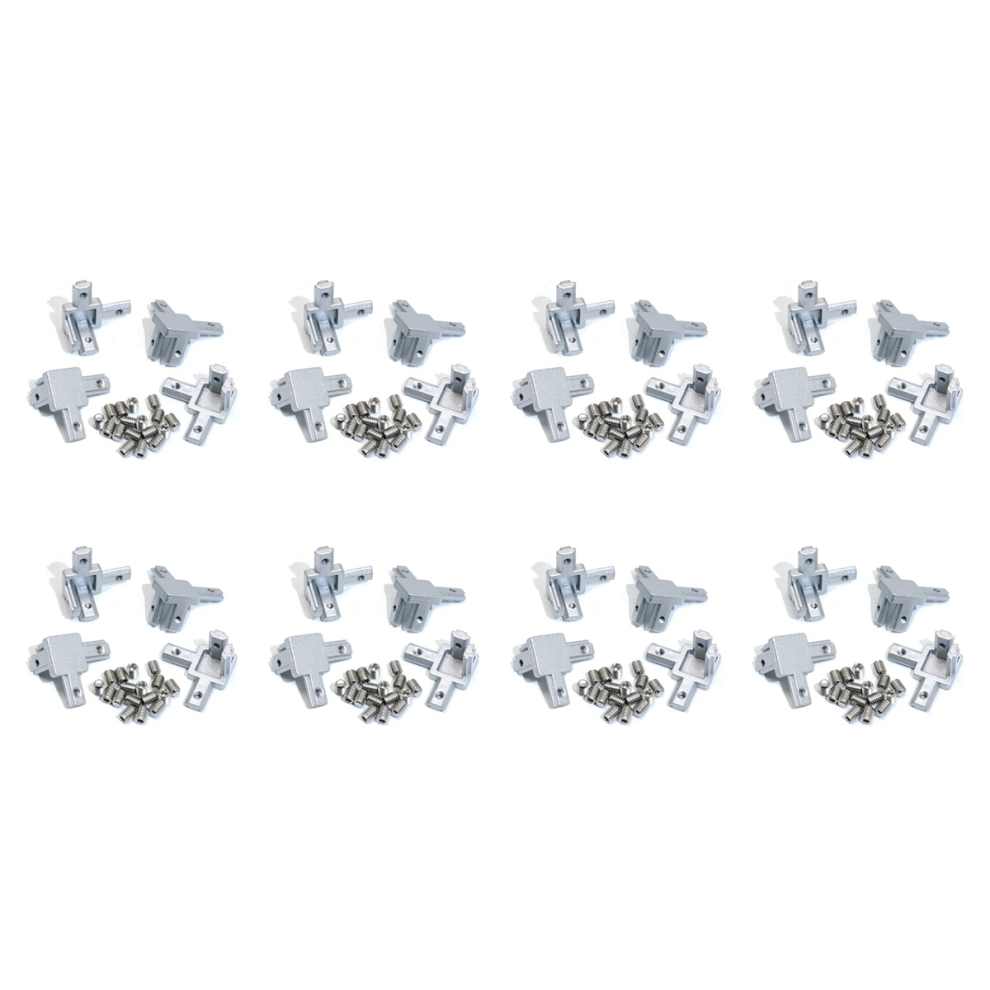 4Pc 2020 Series 3 Way End Bracket For European Standard 6Mm T Slot 4713514280177