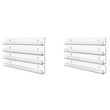 4Pcs Acrylic Clear Floating Bookshelf, Organizer Record Rack