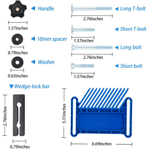 4Pcs Board for Table Saws, Router Tables & Band Saw, -Blue 2