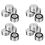 4Pcs 40X20mm Aluminum HIFI AMP Speaker Isolation Stand (Silver) 1