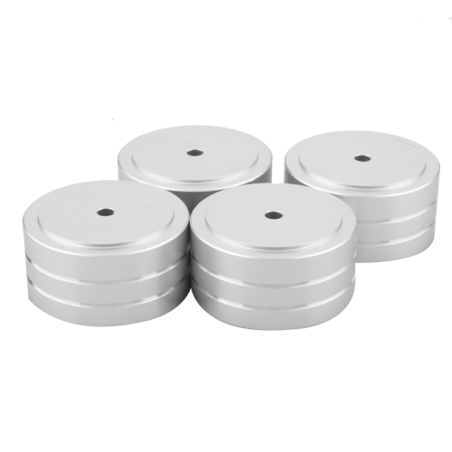 4Pcs 40X20mm Aluminum HIFI AMP Speaker Isolation Stand (Silver) 2