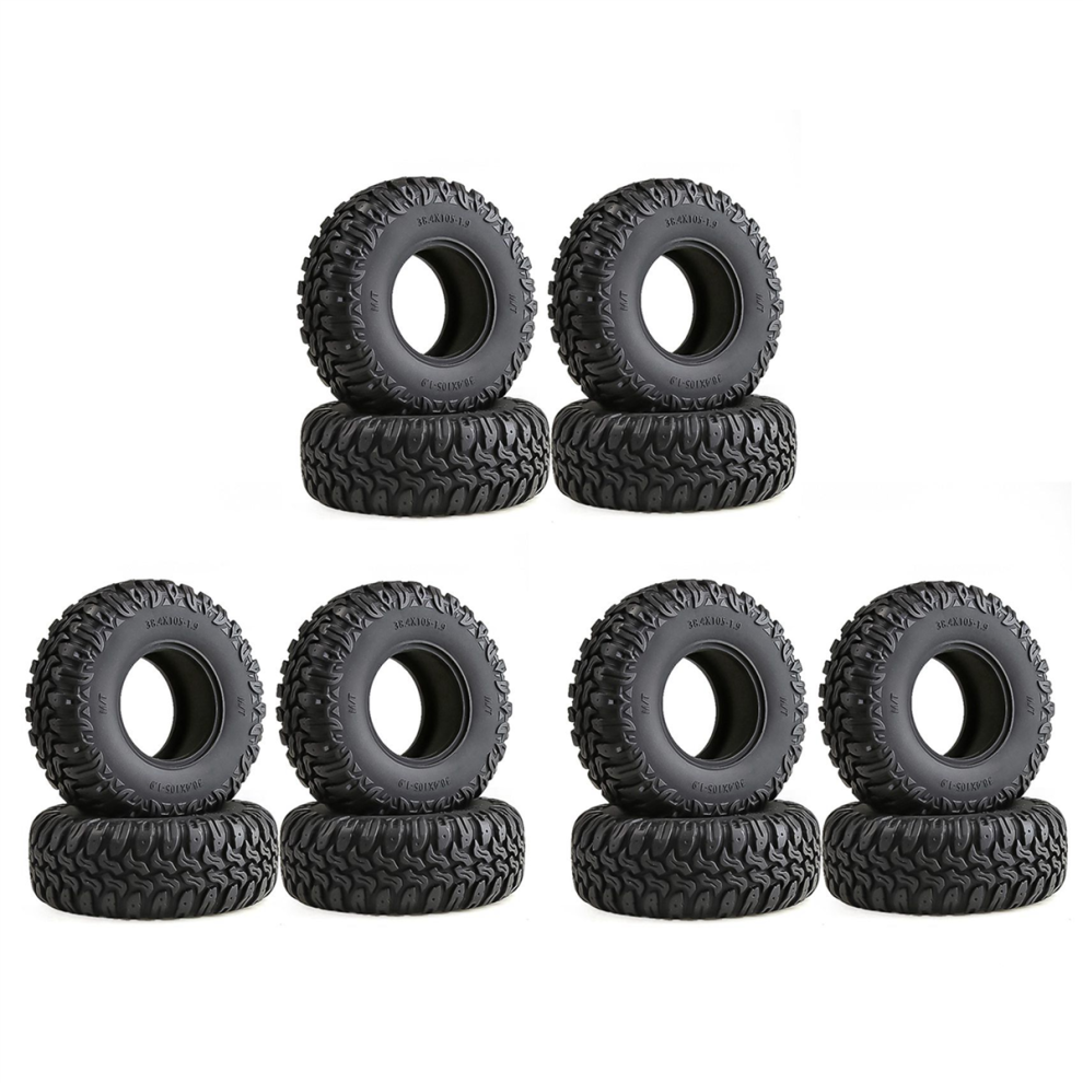 4Pcs 105Mm 1.9 Rubber Tires Wheel Tyres For 1/10 Rc Crawler 4713514281396