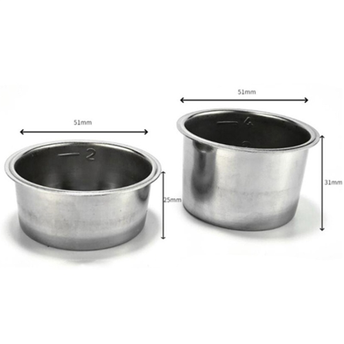 4PCS 51mm Coffee Filter Basket for Coffee Bottomless Portafilter 2