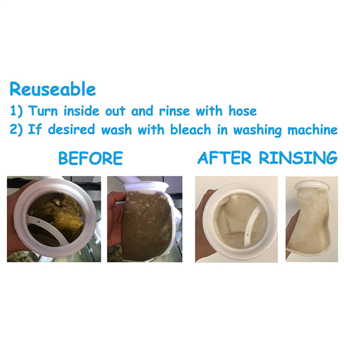 4PCS Filter Socks, 200 Micrometre, for Fish Tank Aquarium for Sump 2