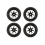 4pcs Car Pneus pour RC Voiture 2