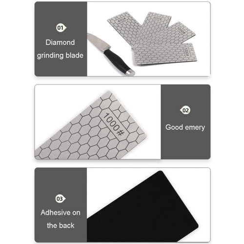 4Pcs Diamond Sharpening Stones,with Mat 400/600/1000/1200 for Kitchen 1