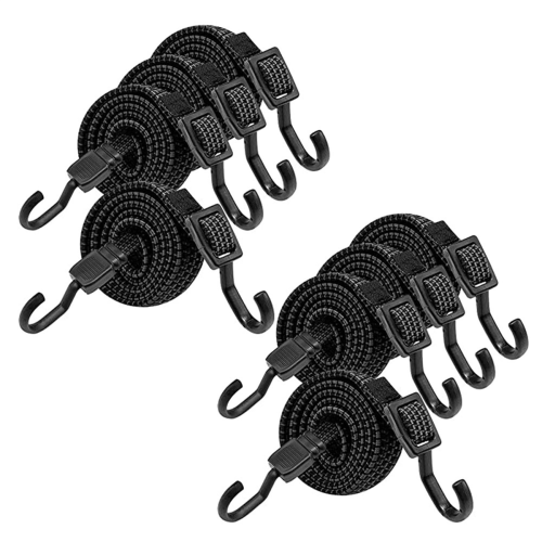 4Pcs Expanders with Hooks, 100cm Elastic Strap for Bicycle Carriers
