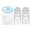 4Pcs Multifunctional Geometric Ruler Measuring Drawing Ruler Plastic 2