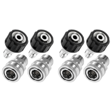 4Pcs Pressure Washer Adapter Set, M22 14mm to M22 Metric Fitting