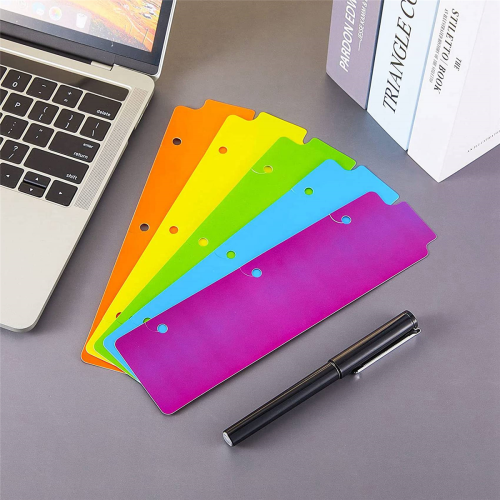 20 Pieces Plastic Bookmark Binder Dividers for Planner Multicolor 2