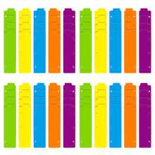 20 Pieces Plastic Bookmark Binder Dividers for Planner Multicolor
