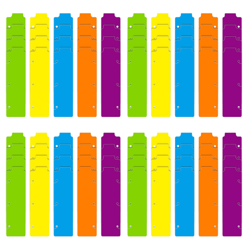 20 Pieces Plastic Bookmark Binder Dividers for Planner Multicolor
