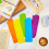 20 Pieces Plastic Bookmark Binder Dividers for Planner Multicolor 5